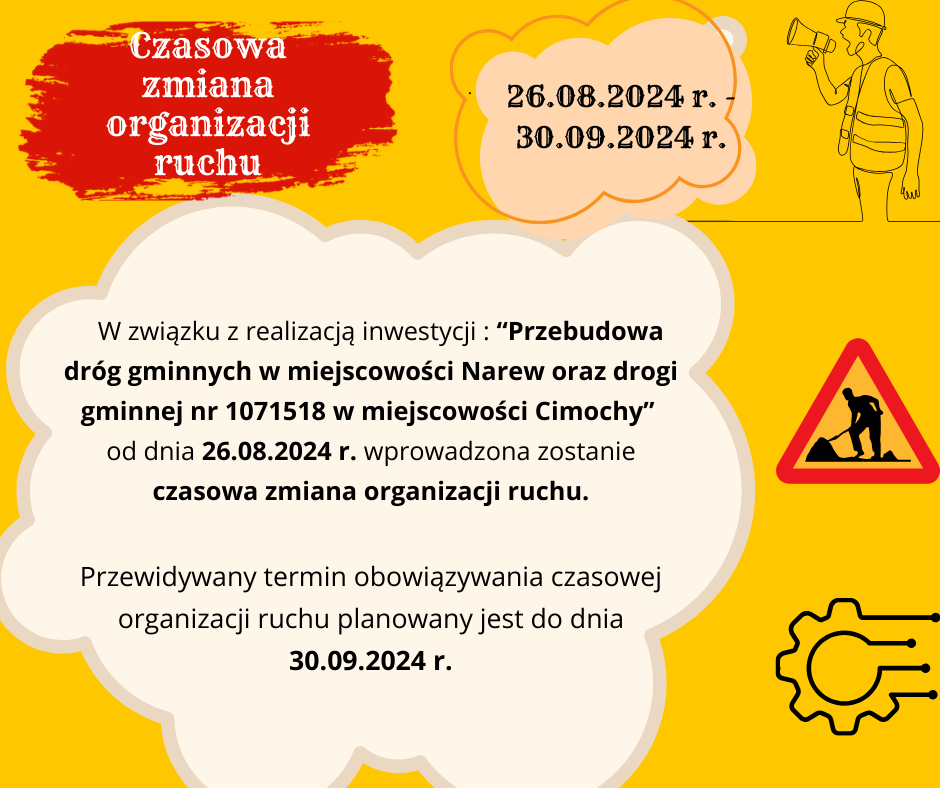 Czasowa zmiana organizacji ruchu Cimochy