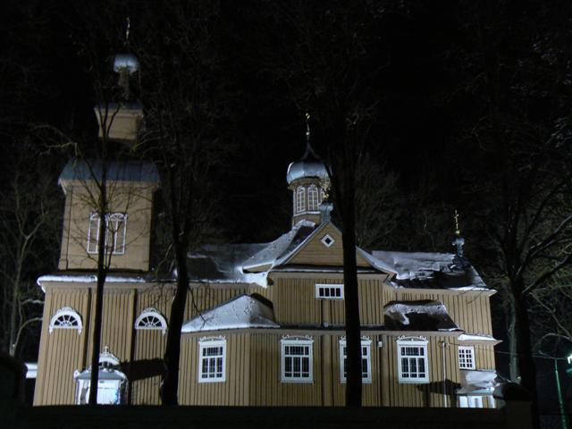 Iluminacja cerkwi w Trześciance