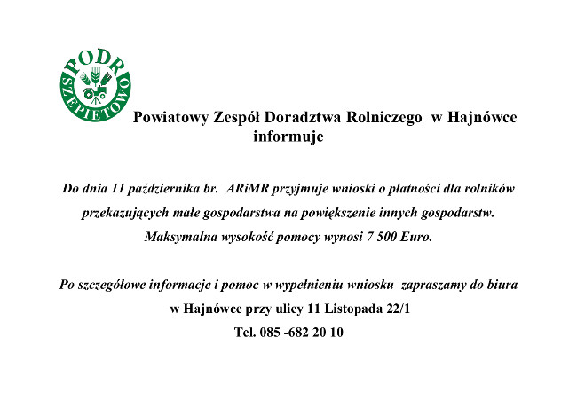 ARiMR przekazanie gospodarstwa