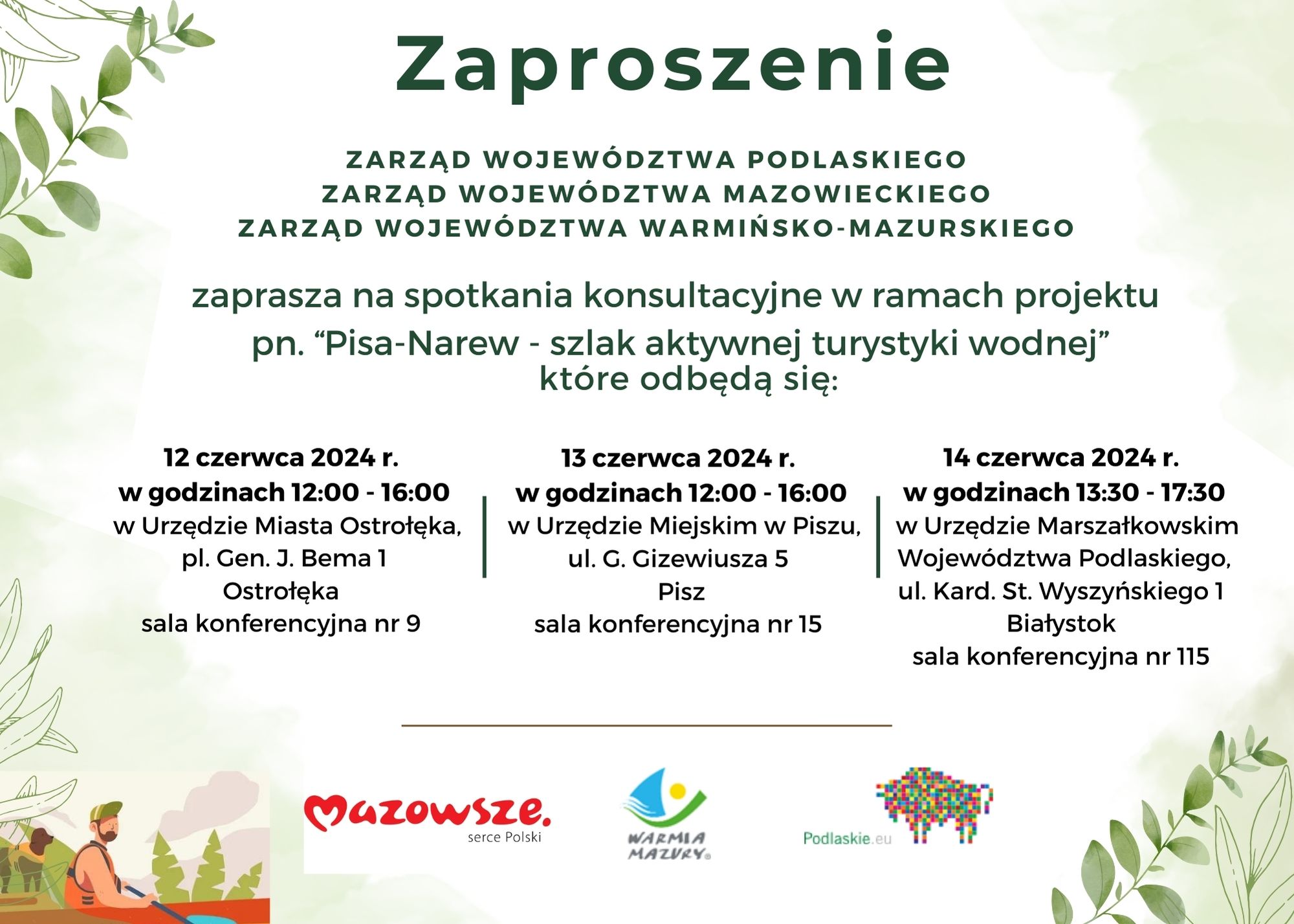 zaproszenie na spotkania konsultacyjne